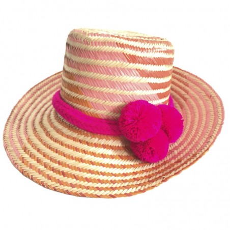 Sombrero Wayuu con Borlas