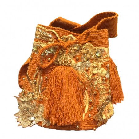 Mochila Wayuu Mediana Decorada
